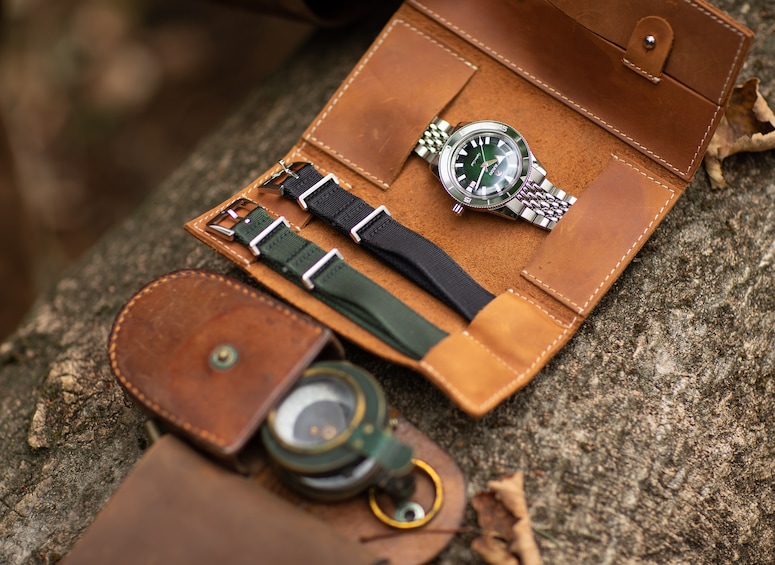 Captain Cook庫克船長皮革錶袋