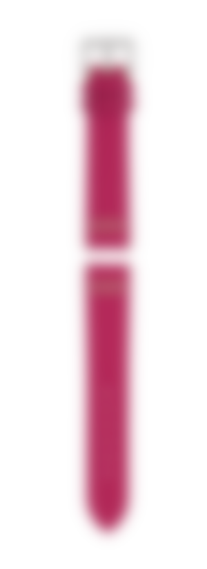 桃紅色皮革錶帶